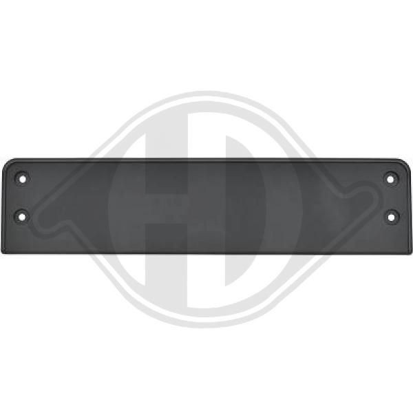 DIEDERICHS Front, black, frameless Number plate surround 2249154 buy