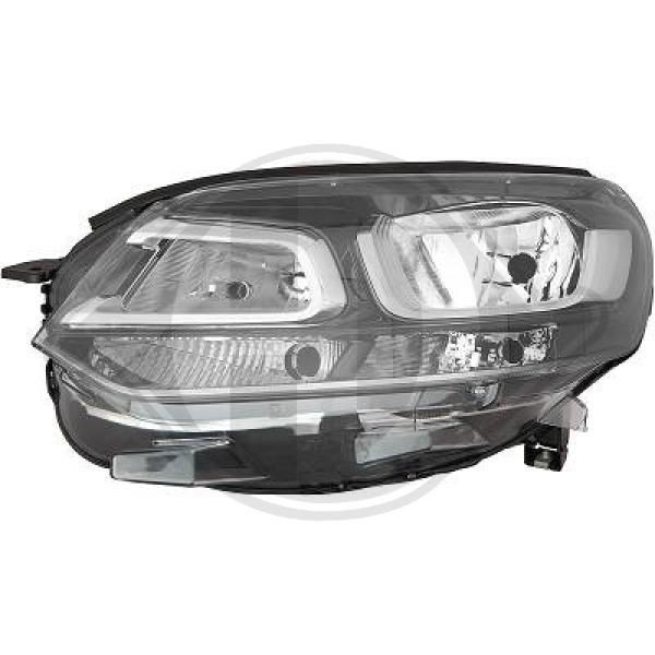 DIEDERICHS 4098081 Headlight Left, H7/H1, W5W, W21W, PY21W, Halogen, for right-hand traffic, with motor for headlamp levelling