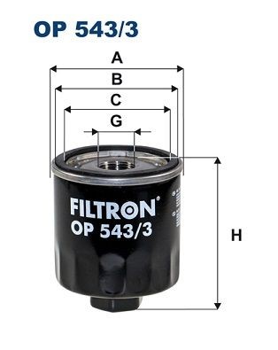 Original FILTRON Oil filter OP 543/3 for FORD TRANSIT