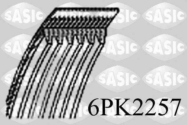 SASIC 2257mm, 6 Number of ribs: 6, Length: 2257mm Alternator belt 6PK2257 buy