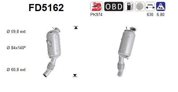 BMW Diesel particulate filter AS FD5162 at a good price