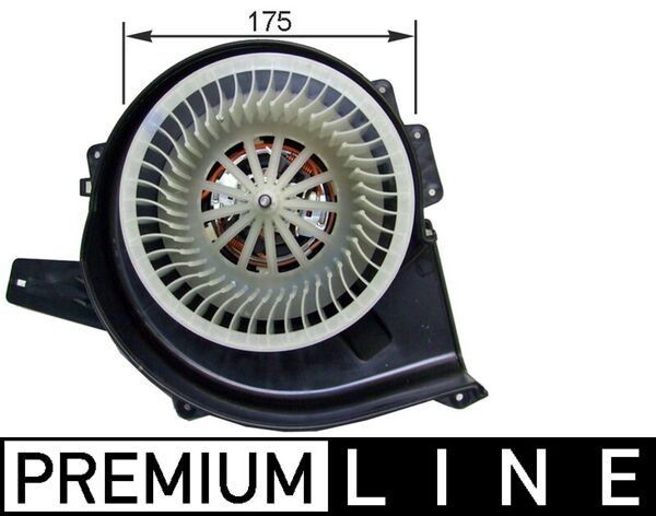 AB18000P Cabin blower AB 18 000P MAHLE ORIGINAL for vehicles with automatic climate control, for vehicles with air conditioning, for left-hand drive vehicles