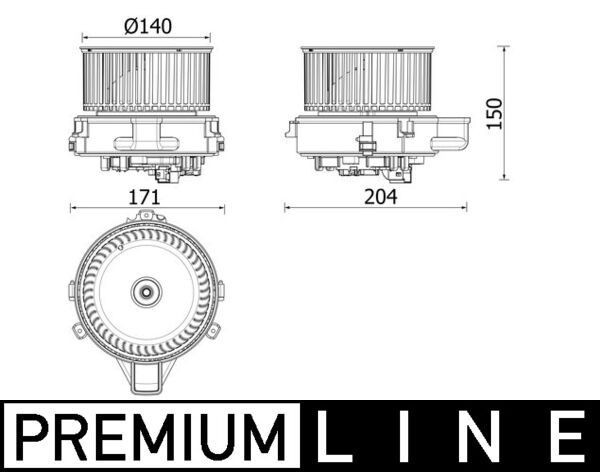 BMW X3 Fan blower motor 15285350 MAHLE ORIGINAL AB 284 000P online buy