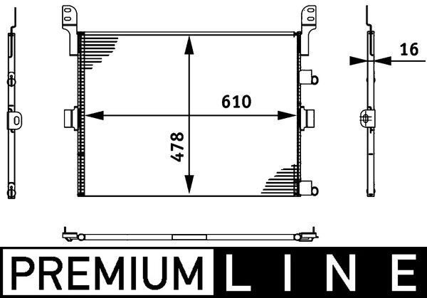 MAHLE ORIGINAL AC 673 000P Klimakondensator für RENAULT TRUCKS Magnum LKW in Original Qualität