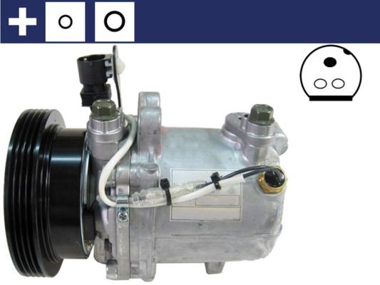 MAHLE ORIGINAL ACP 1070 000S Air conditioning compressor SS96D1, 12V, PAG 100, R 134a, with seal ring