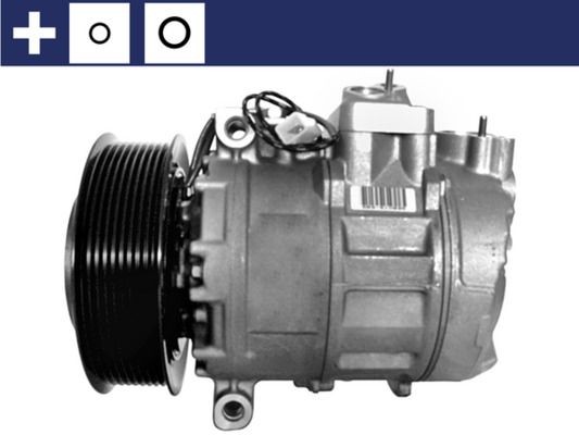 MAHLE ORIGINAL ACP 118 000S Air conditioning compressor 7SBU16C, 24V, PAG 46, R 134a, with seal ring