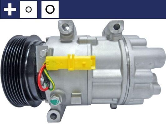 MAHLE ORIGINAL ACP 1343 000S Air conditioning compressor SD7V16, 12V, PAG 46, R 134a, with seal ring
