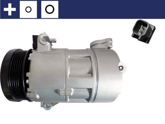 MAHLE ORIGINAL ACP 1357 000S Air conditioning compressor 7VS16ic, 12V, PAG 46 YF, R 1234yf, R 134a, with seal ring