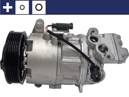 MAHLE ORIGINAL ACP 350 000S Air conditioning compressor CSE613C, 12V, PAG 46, R 134a, with seal ring