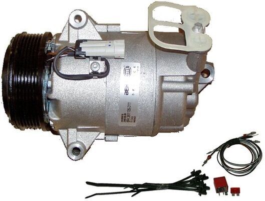 ACP4000S Compressor, air conditioning ACP 4 000P MAHLE ORIGINAL CVC6, 12V, PAG 46, R 134a, with seal ring, with cable set