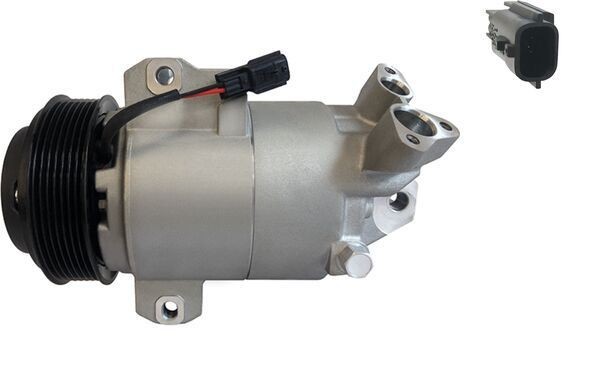 MAHLE ORIGINAL ACP 454 000S Air conditioning compressor DKS17D, 12V, PAG 100, R 134a, with seal ring