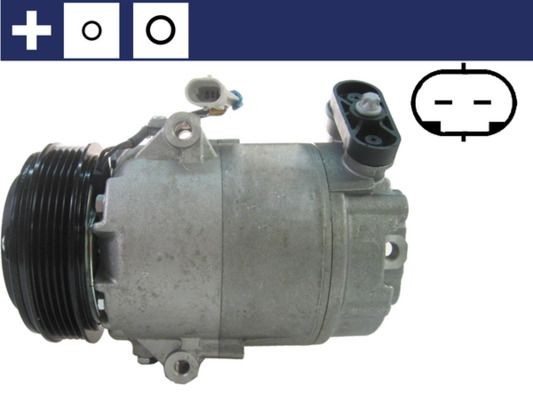 MAHLE ORIGINAL ACP 59 000S Air conditioning compressor CVC6, 12V, PAG 46, R 134a, with seal ring