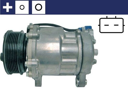 MAHLE ORIGINAL ACP 61 000S Air conditioning compressor SD6V12, 12V, PAG 46, R 134a, with seal ring