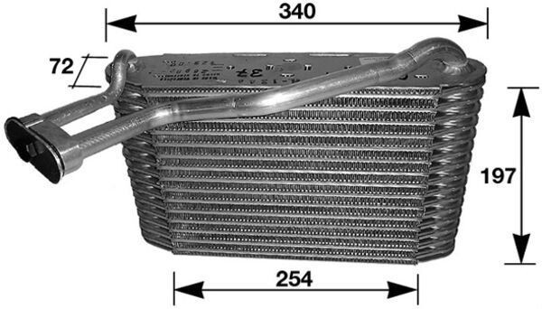 MAHLE ORIGINAL AE 34 000S Verdampfer Klimaanlage ohne Expansionsventil Audi in Original Qualität