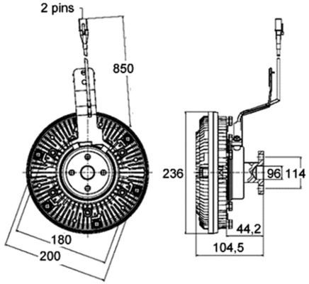 MAHLE ORIGINAL Cooling fan clutch CFC 138 000P