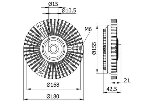 CFC 71 000S MAHLE ORIGINAL Radiator fan clutch buy cheap