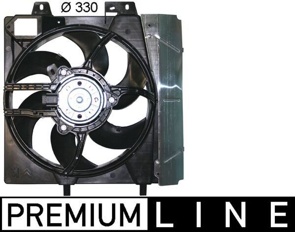 Air conditioner fan MAHLE ORIGINAL Ø: 330 mm, 12V, 260W, Electric, with radiator fan shroud - CFF 272 000P