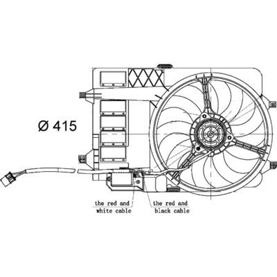 MAHLE ORIGINAL Engine cooling fan CFF 30 000S for MINI Hatchback, Convertible