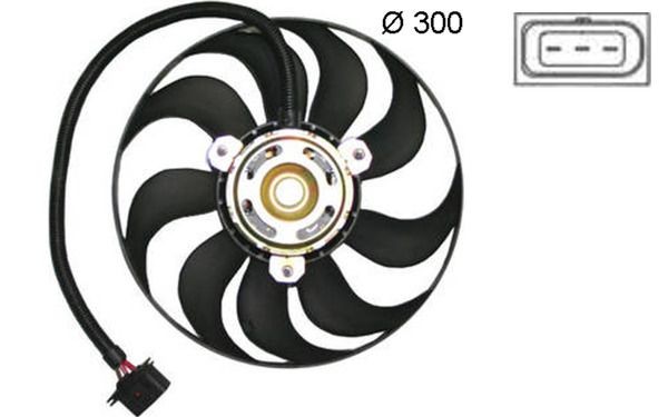 Original MAHLE ORIGINAL 351150084 Cooling fan assembly CFF 377 000S for VW GOLF