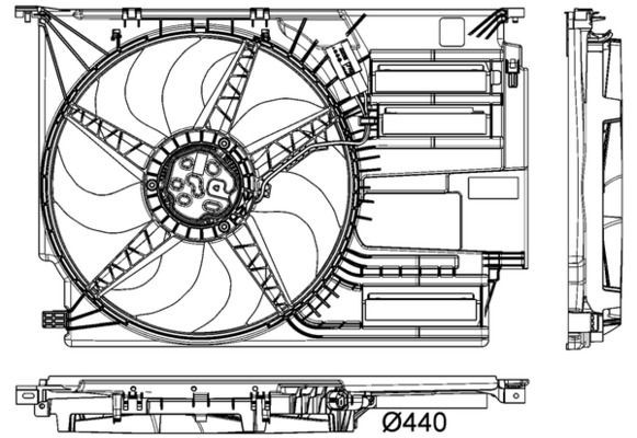 MAHLE ORIGINAL Engine cooling fan CFF 403 000P