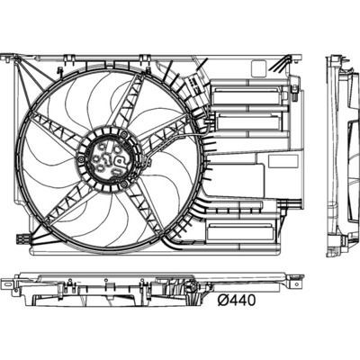 MAHLE ORIGINAL Radiator Fan 351151081 buy online
