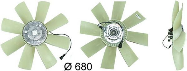 CFF439000P Fan, radiator 8MV 376 731-471 MAHLE ORIGINAL Ø: 680 mm, Electronic