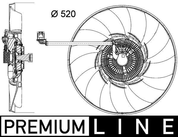 MAHLE ORIGINAL CFF 474 000P Fan, radiator Ø: 520 mm, Thermic