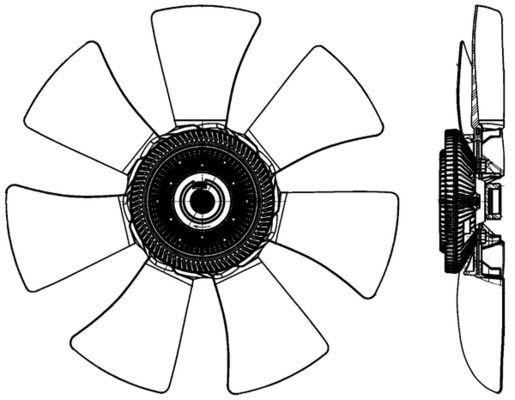 MAHLE ORIGINAL Engine cooling fan CFF 491 000P for RENAULT TRUCKS MASCOTT