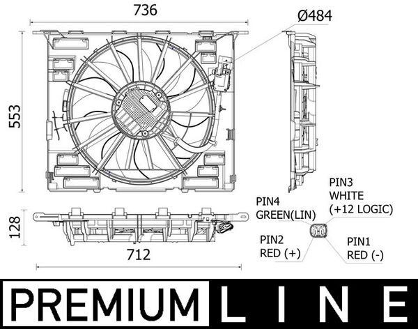 BMW 1 Series Cooling fan 15290137 MAHLE ORIGINAL CFF 535 000P online buy