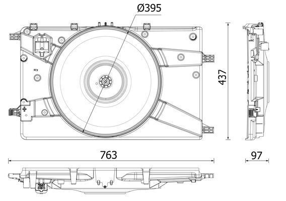 Opel INSIGNIA Radiator cooling fan 15290148 MAHLE ORIGINAL CFF 546 000P online buy