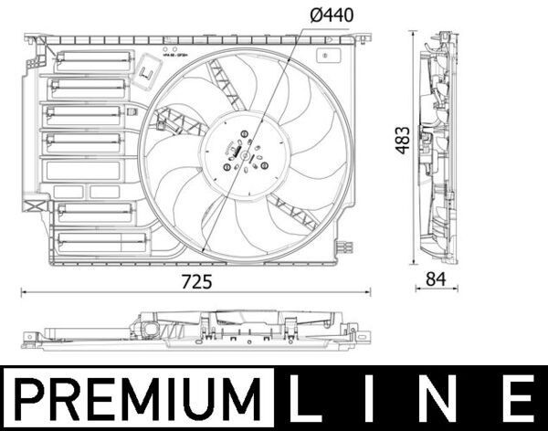 MAHLE ORIGINAL Fan, radiator CFF 547 000P BMW X1 2021