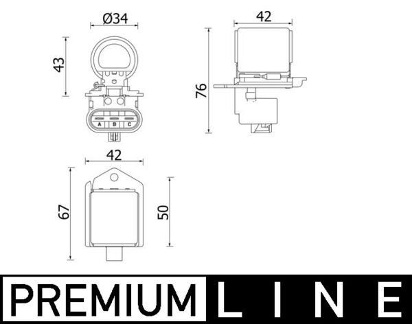 Opel MERIVA Heater blower motor resistor 15290217 MAHLE ORIGINAL CFR 2 000P online buy