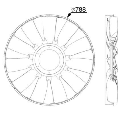 MAHLE ORIGINAL Fan Wheel, engine cooling CFW 36 000P