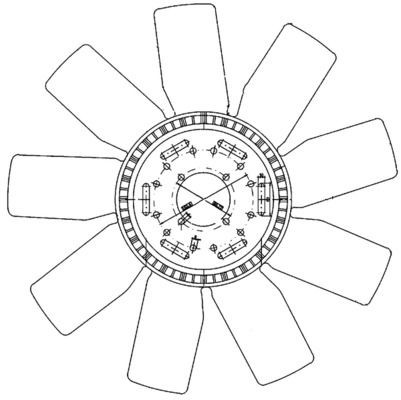 MAHLE ORIGINAL Fan Wheel, engine cooling CFW 77 000P