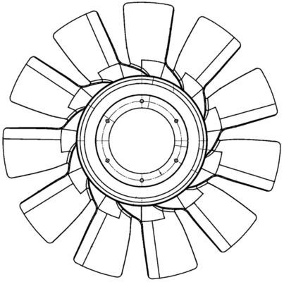 MAHLE ORIGINAL Fan Wheel, engine cooling CFW 82 000P