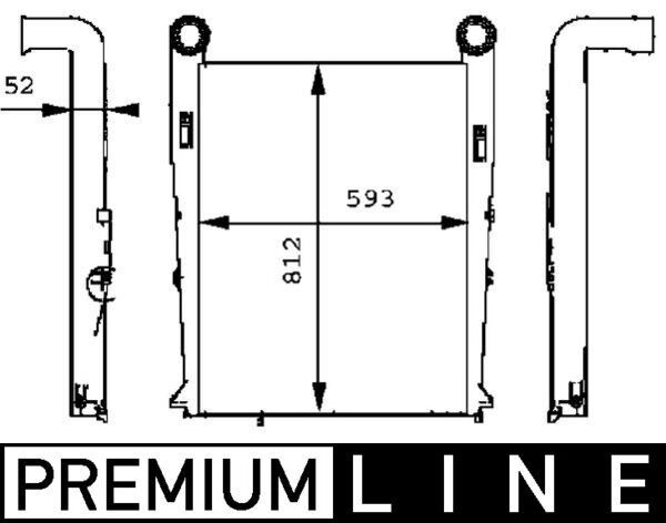 CI 102 000P MAHLE ORIGINAL Ladeluftkühler RENAULT TRUCKS Premium