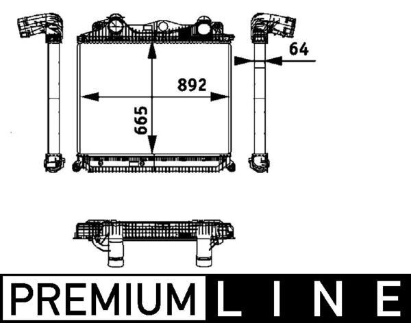 MAHLE ORIGINAL CI 119 000P Ladeluftkühler für MAN TGX LKW in Original Qualität