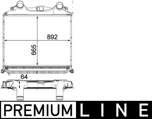 MAHLE ORIGINAL CI 121 000P Ladeluftkühler für MAN TGX LKW in Original Qualität