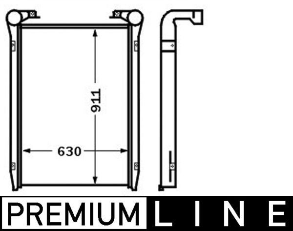 MAHLE ORIGINAL CI 134 000P Ladeluftkühler für RENAULT TRUCKS Premium LKW in Original Qualität