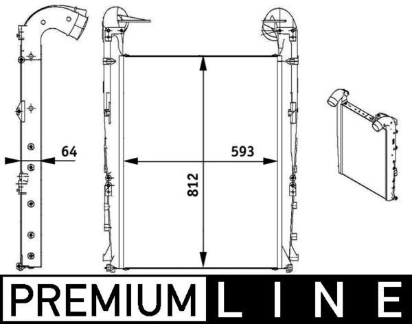 MAHLE ORIGINAL CI 137 000P Ladeluftkühler für RENAULT TRUCKS Magnum LKW in Original Qualität