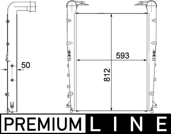 CI 177 000P MAHLE ORIGINAL Ladeluftkühler RENAULT TRUCKS Premium 2