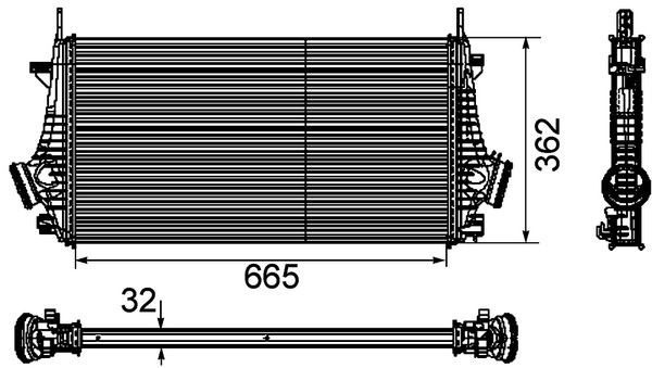 MAHLE ORIGINAL Intercooler turbo CI 191 000P