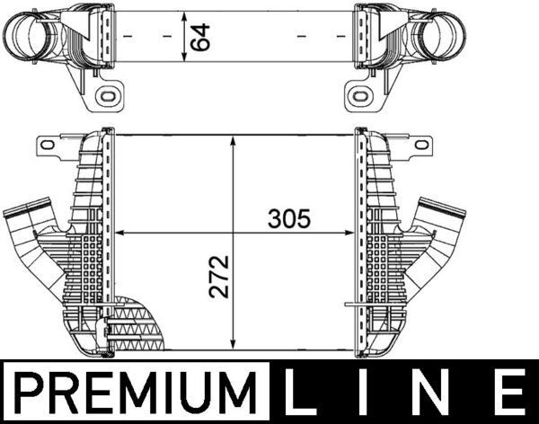 MAHLE ORIGINAL CI 237 000P Ladeluftkühler für RENAULT TRUCKS Maxity LKW in Original Qualität