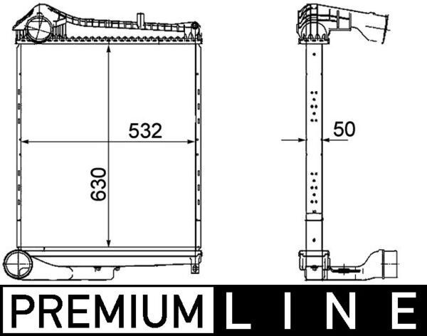 MAHLE ORIGINAL CI 252 000P Ladeluftkühler für RENAULT TRUCKS Midlum LKW in Original Qualität
