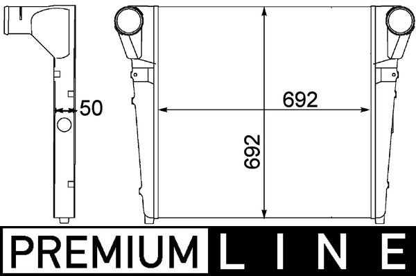 MAHLE ORIGINAL CI 271 000P Ladeluftkühler für RENAULT TRUCKS Magnum LKW in Original Qualität