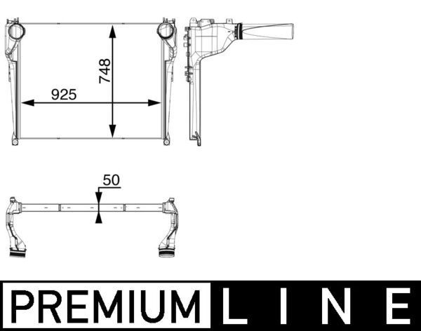 MAHLE ORIGINAL CI 34 000P Ladeluftkühler für MERCEDES-BENZ ACTROS MP4 / MP5 LKW in Original Qualität