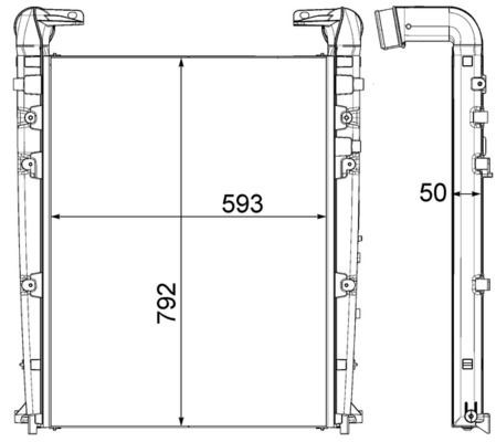 MAHLE ORIGINAL CI 455 000P Ladeluftkühler für RENAULT TRUCKS D-Serie LKW in Original Qualität