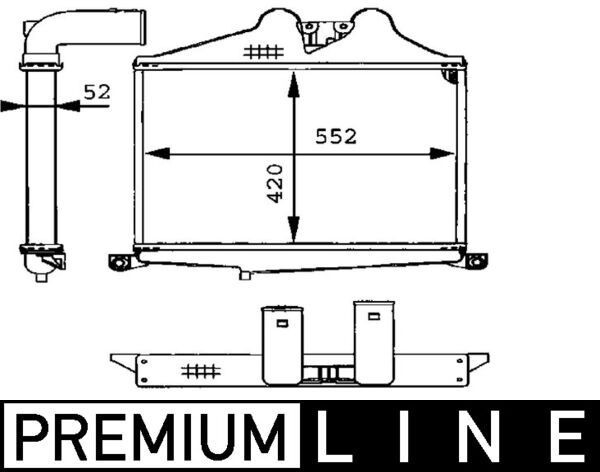 MAHLE ORIGINAL Ladeluftkühler passend für MERCEDES-BENZ - Artikelnummer: CI 89 000P