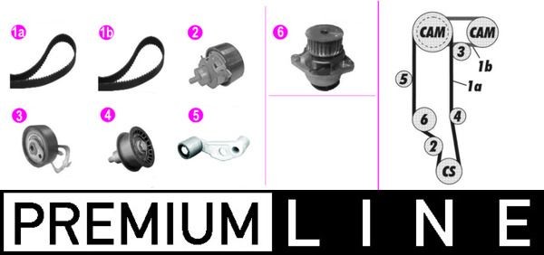 Great value for money - MAHLE ORIGINAL Water pump and timing belt kit CPK 16 000P