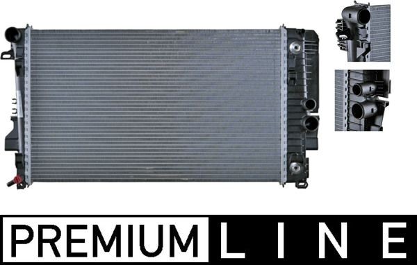 MAHLE ORIGINAL CR 1173 000P Engine radiator for vehicles with/without air conditioning, 650 x 396 x 32 mm, Automatic Transmission, Brazed cooling fins